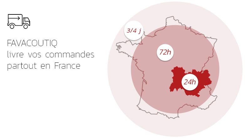 Favacoutiq vous livre dans toutes la France