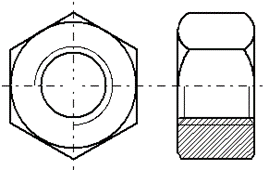 ÉCROUS HEXAGONAUX DIN 934 ACIER GALVANISE Tolérance 6H