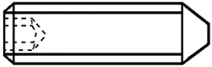 VIS SANS TETE SIX PANS CREUX BOUT POINTEAU DIN 914 / ISO 4027 ACIER 45H BRUT