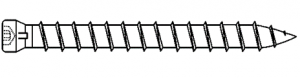 VIS D'ANCRAGE POUR BÉTON EMPREINTE 6 LOBES ACIER ZINGUE