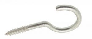 CROCHET D'ARMOIRE A FILETAGE BOIS INOX A2