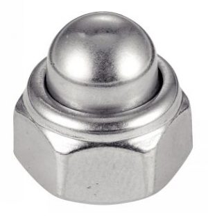 ECROUS BORGNES AUTOFREINES AVEC BAGUE NYLON DIN 986 INOX A2
