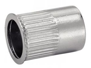 ECROUS CRANTE A SERTIR A TETE AFFLEURANTE INOX A2