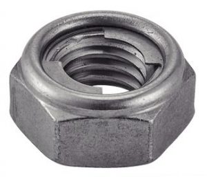 ECROUS HEXAGONAUX INDESSERABLES AVEC BAGUE METAL INOX A2