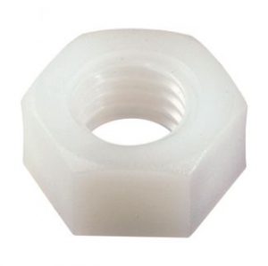 ECROUS HEXAGONAUX TYPE DIN 934 NYLON 6.6 BLANC