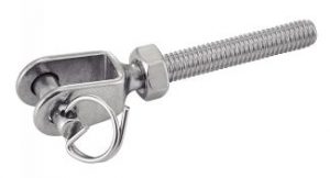 EMBOUT FILETE A CHAPE SOUDEE PAS A DROITE PETIT MODELE INOX A4