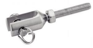 EMBOUT FILETE A CHAPE USINEE PAS A DROITE PETIT MODELE INOX A4