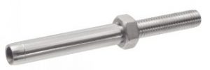 EMBOUT FILETE A SERTIR PAS A DROITE PETIT MODELE INOX A4