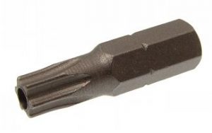 EMBOUT ACIER SIX LOBES POUR VIS INVIOLABLE AVEC TETON