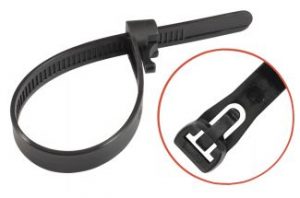 LIEN NYLON 6.6 NOIR REOUVRABLE