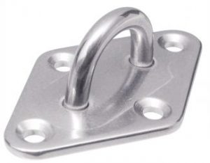 PONTET SUR PLATINE DIAMANT EMBOUTI ET SOUDE INOX A2