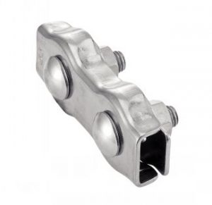 SERRE CABLE PLAT DOUBLE INOX A4