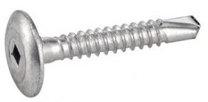 VIS AUTOPERCEUSES TETE CYLINDRIQUE CRANTEE EXTRA LARGE EMPREINTE CARRE ACIER ZINGUE