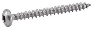 VIS POUR BOIS AGGLOMERE TETE CYLINDRIQUE SIX LOBES INOX A2