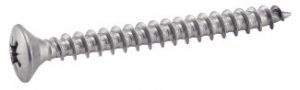 VIS POUR BOIS AGGLOMERE TETE FRAISEE BOMBEE POZIDRIVE INOX A2