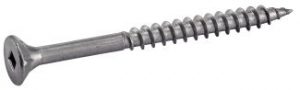 VIS POUR BOIS AGGLOMERE TETE FRAISEE EMPREINTE CARREE STRIEE SOUS TETE INOX A2