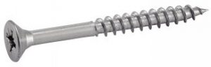 VIS POUR BOIS AGGLOMERE TETE FRAISEE POZIDRIVE FILETAGE PARTIEL INOX A2