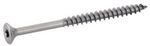 VIS POUR BOIS AGGLOMERE TETE FRAISEE SIX LOBES FILETAGE PARTIEL INOX A2