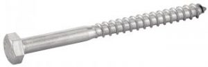 VIS A BOIS TETE HEXAGONALE TIREFOND DIN 571 INOX A2