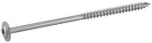 VIS DE CHARPENTE TETE PLATE LARGE SIX LOBES INOX A2