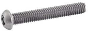 VIS A METAUX TETE BOMBEE 6 LOBES INVIOLABLE AVEC TETON CENTRAL TYPE ISO 7380 INOX A2