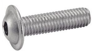VIS A METAUX TETE BOMBEE SIX PANS CREUX A EMBASE ISO 7380-2 INOX A2