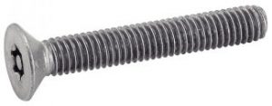 VIS A METAUX TETE FRAISEE 6 LOBES INVIOLABLE AVEC TETON CENTRAL TYPE DIN 7991 INOX A2