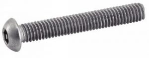VIS A METAUX TETE BOMBEE SIX PANS CREUX INVIOLABLE AVEC TETON CENTRAL TYPE ISO 7380 INOX A2