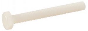 VIS TH TETE HEXAGONALE TYPE DIN 933 / ISO 4017 NYLON 6.6 BLANC