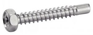 VIS A TOLE TETE HEXAGONALE POZIDRIVE AVEC BOUT PILOTE INOX A2